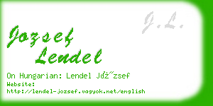 jozsef lendel business card